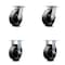 Service Caster 6 Inch Kingpinless Glass Filled Nylon Wheel Swivel Caster Swivel 2 Rigid, 2PK SCC-KP30S620-GFNR-2-R-2 - alternate 1